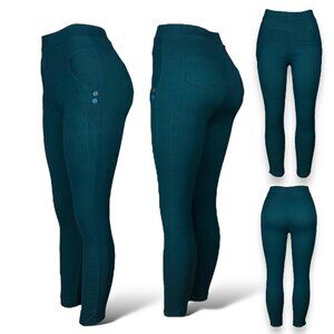 Women's High Waisted Jeggings Stretchy Skinny Pants Jeans Leggings | Green